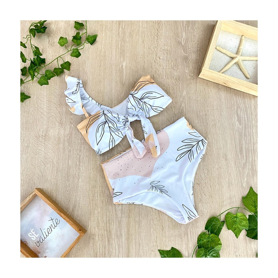 TOP NUDO ESTAMPADO HOJAS