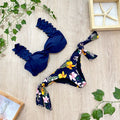 TOP LEAF AZUL ESTAMPADO